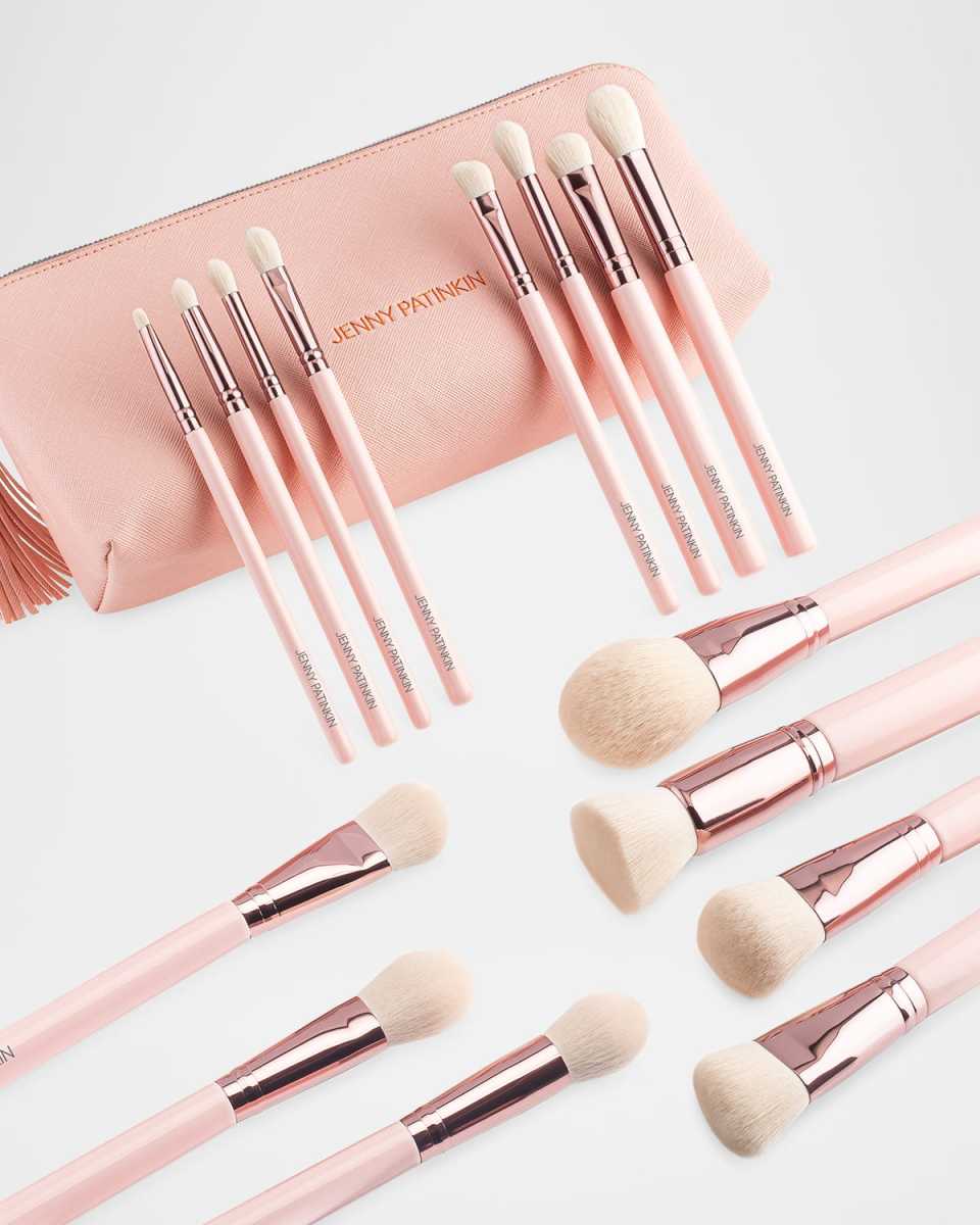 15-Piece Makeup Brush Pouch Set